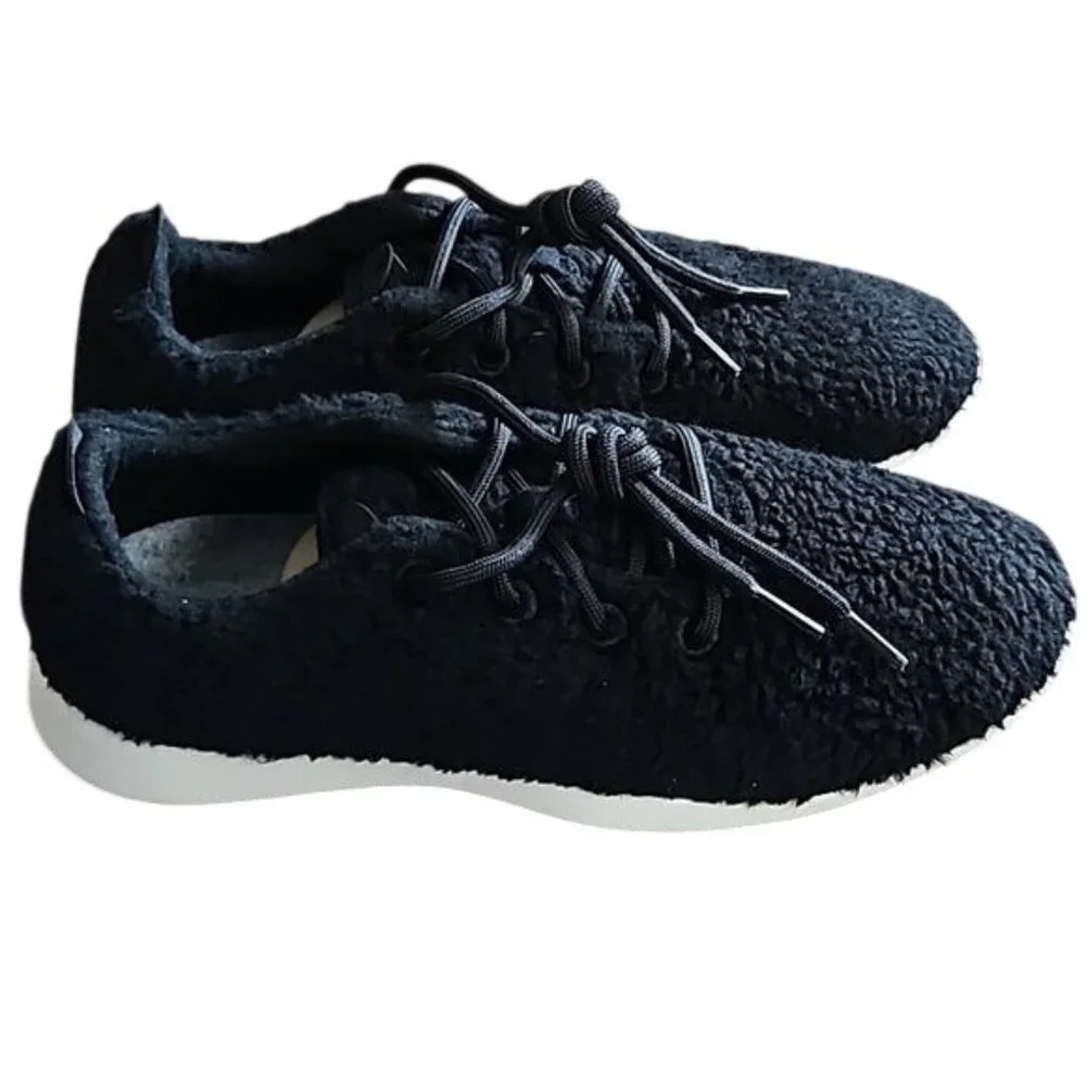 allbirds Merino Wool Runner Fluff Sneakers Size 11 Men's New Black Comfort